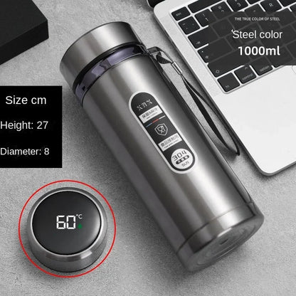 🌡️ Stainless Steel LED Temperature Thermos Bottle 💧✨