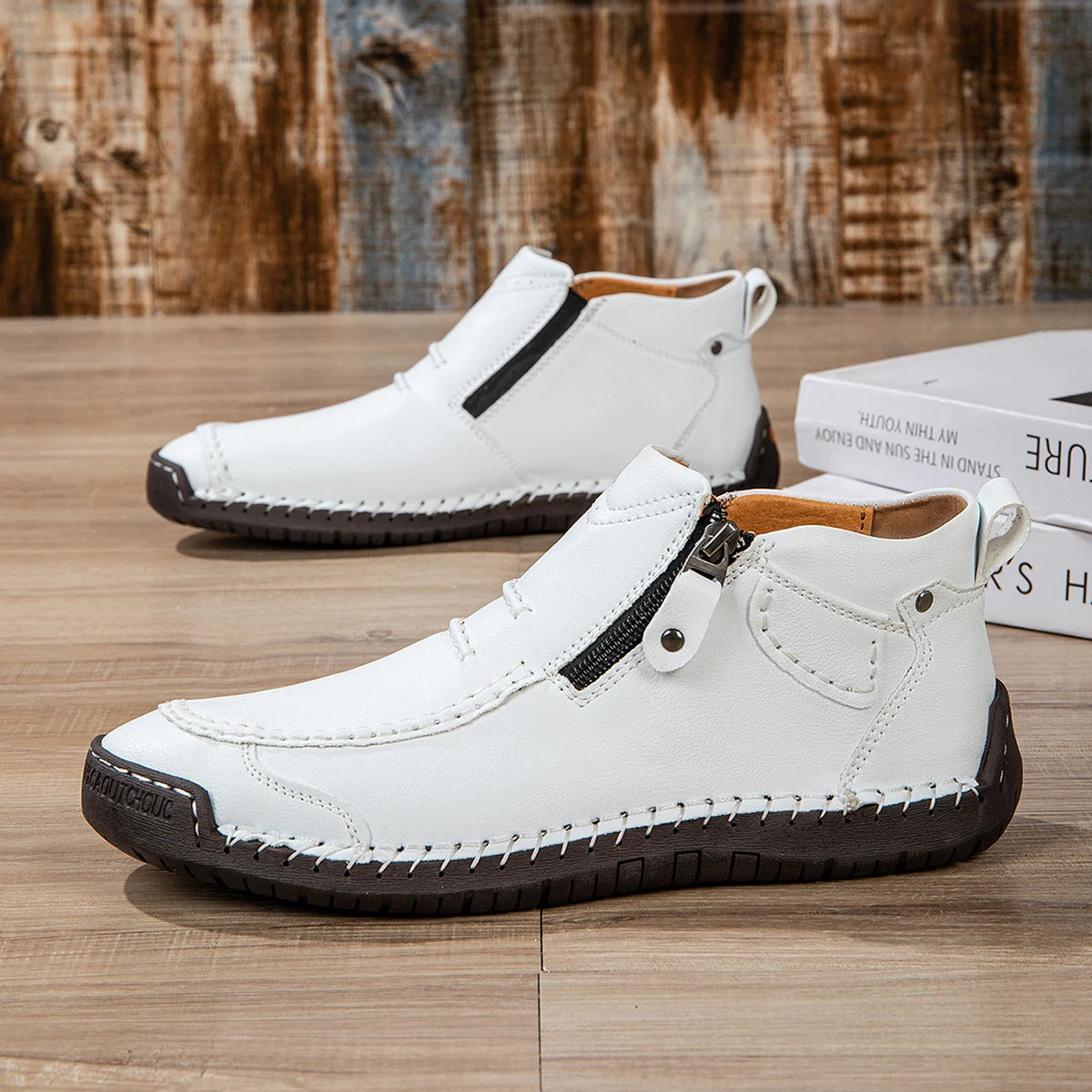 Handmade Leather Ankle Boots for Men