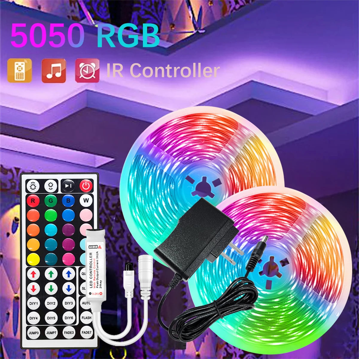 RGB 5050 LED Strip Light (16.4ft / 32.8ft)