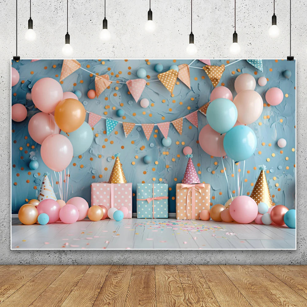 Blue Starry Sky Baby Shower & Birthday Backdrop | Cloud & Moon Party Photo Background