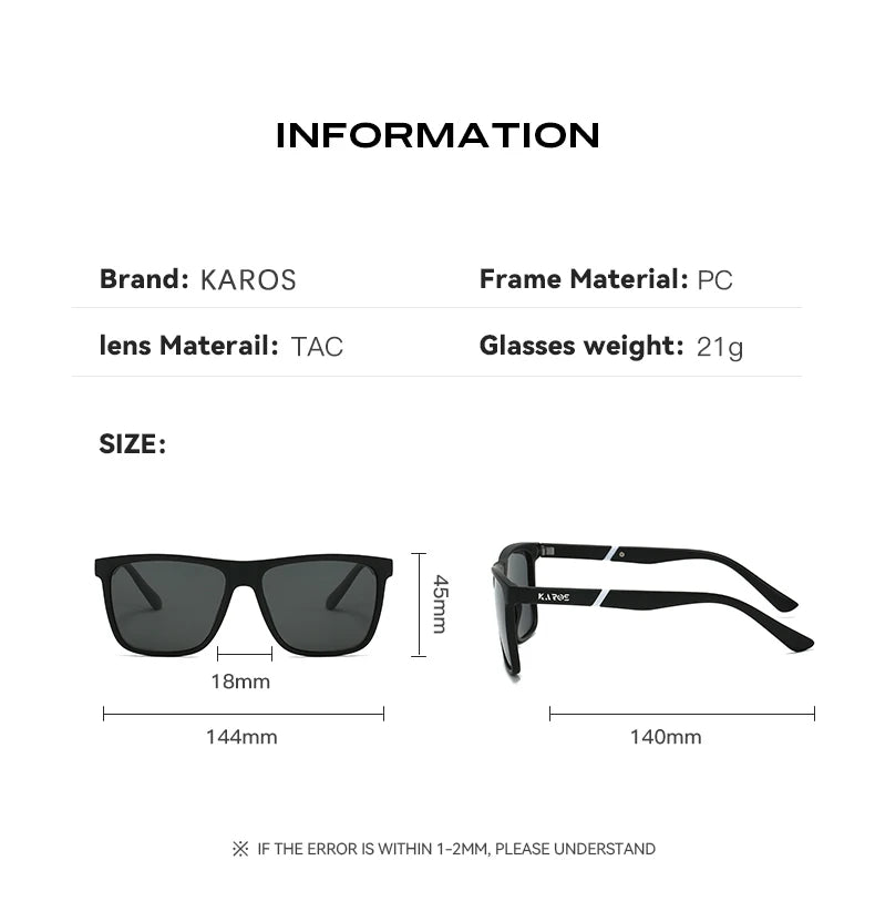 😎 Karos Polarized Rectangle Sunglasses for Women | UV400 Fashion Eyewear 🕶️