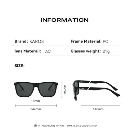 😎 Karos Polarized Rectangle Sunglasses for Women | UV400 Fashion Eyewear 🕶️