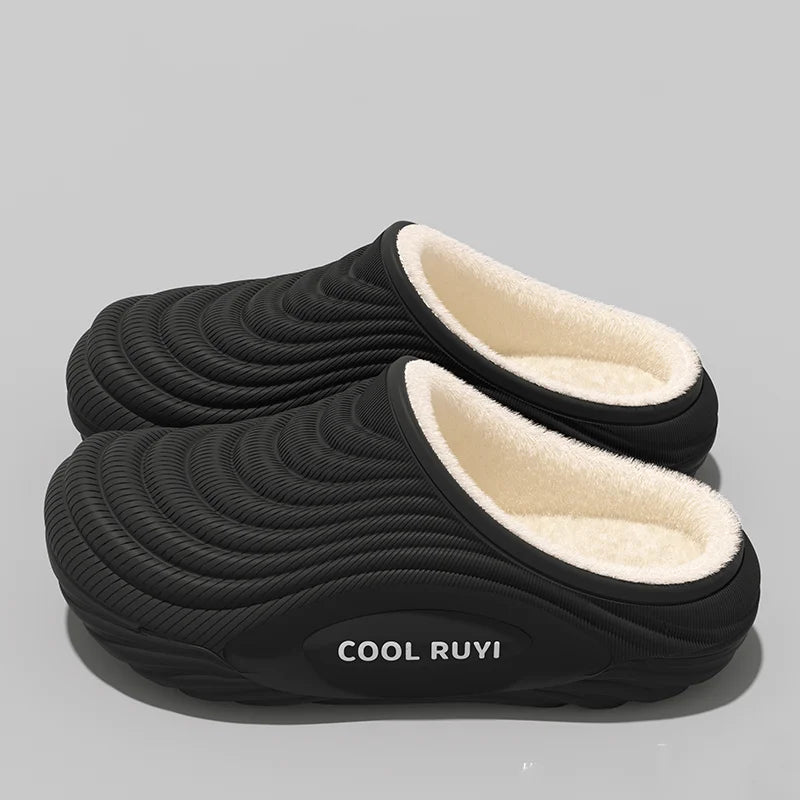 Winter Plush EVA Home Slippers ❄️🥿 | Warm Non-Slip Furry Slides