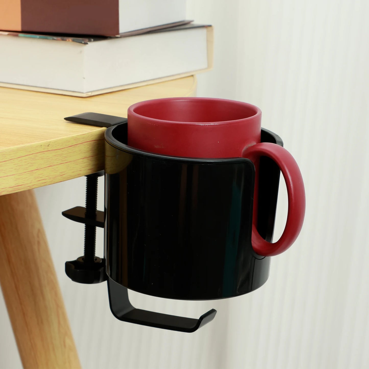 ☕ Desk Cup Holder Clamp – Adjustable Table Coffee & Bottle Organizer 🔧
