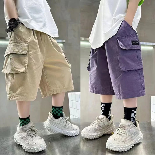 Premium Boys Summer Cargo Shorts – Comfortable Loose Fit (3-14Y)