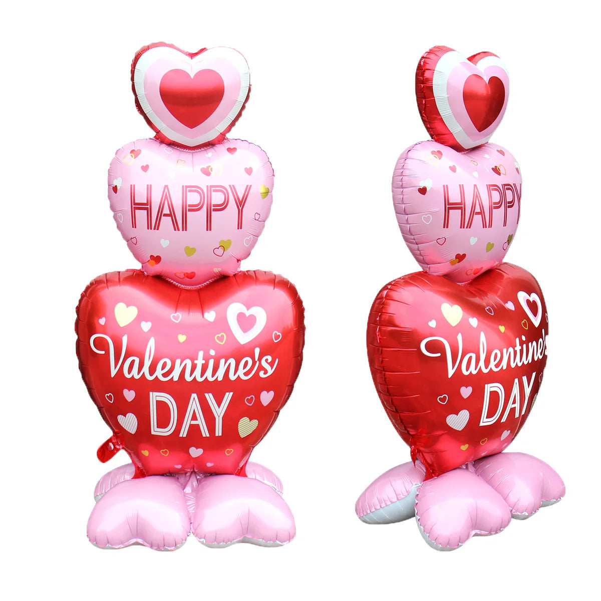 Large Kiss Me Love Heart Foil Balloon Stand