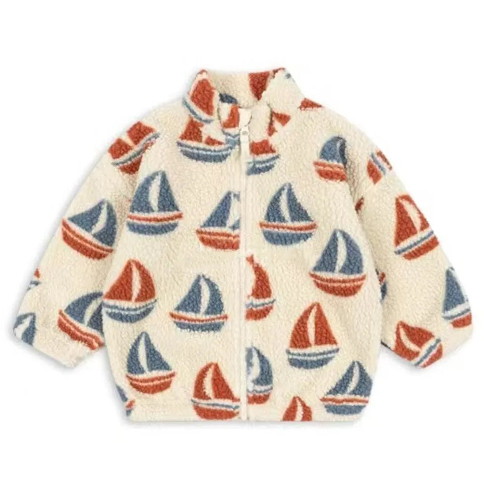 Premium Lambswool Kids Winter Jacket | Warm Cherry Coat | GLOMEXIA