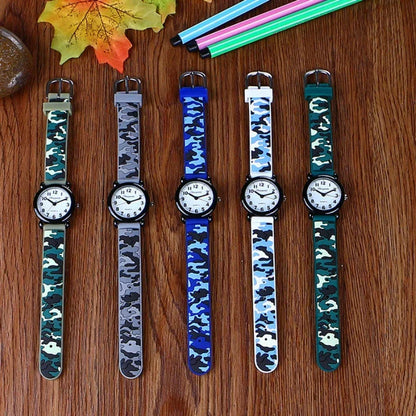 🌍 Glomexia – Camo Kids Cartoon Watch ⌚🎒