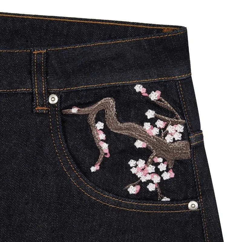 Plum Blossom Y2K Wide-Leg Jeans 🌸