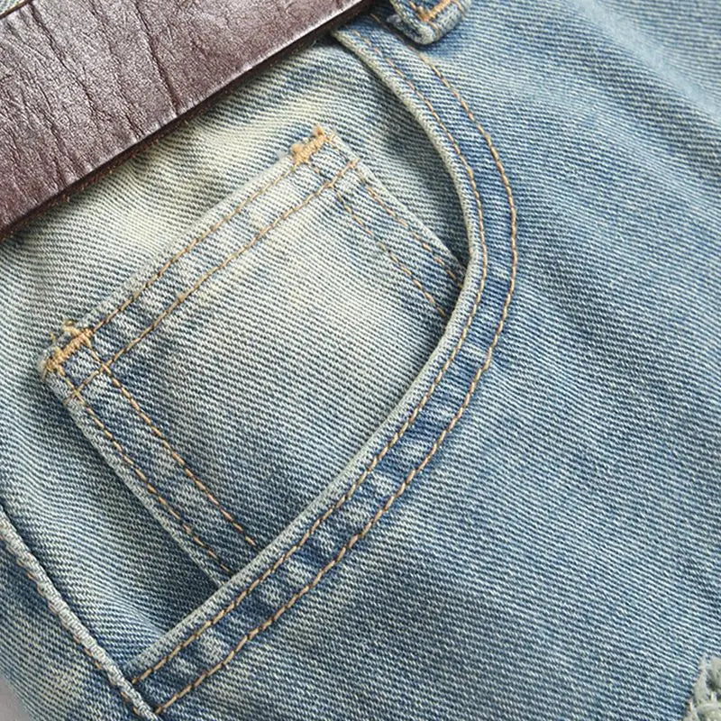 👖 Slim Fit Ripped Denim Jeans