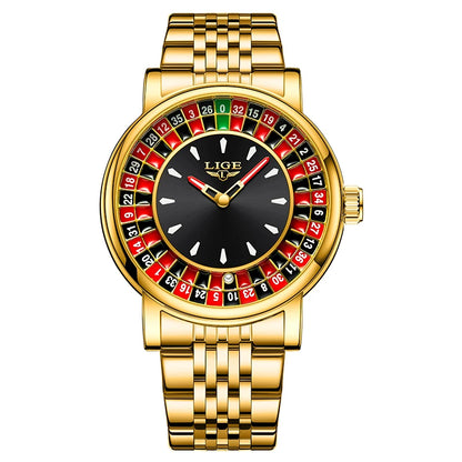 Glomexia Roulette Men Watch | Rotating Dial Waterproof