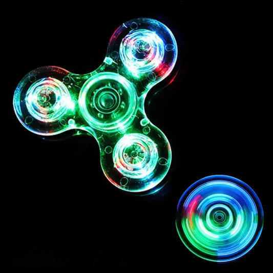 LED Light Fidget Spinner Toy for Stress Relief & Focus | Glow Spinner for Kids & Adults (Portable)