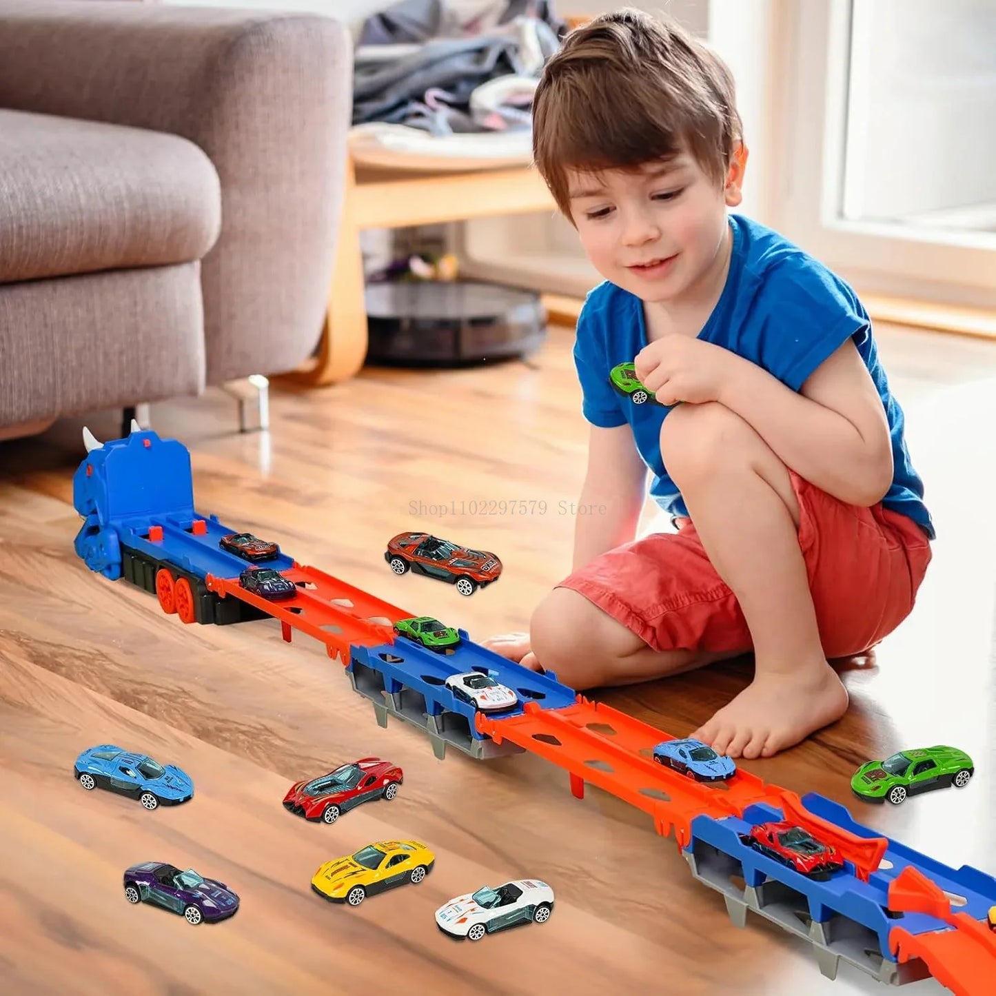 🦖 Glomexia Dino Race Truck Playset