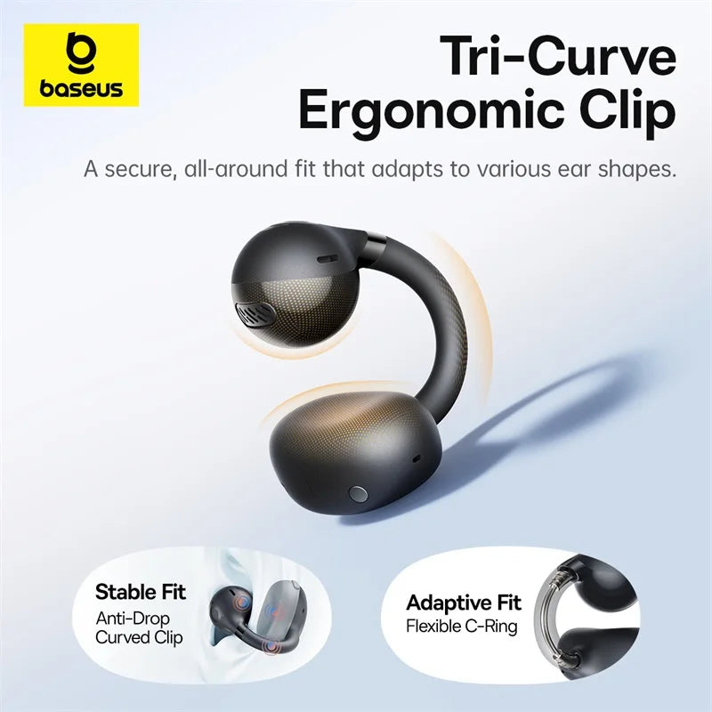 Baseus BC1 Open Ear Clip Wireless Earbuds – Bluetooth 6.0