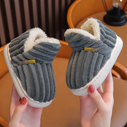 Kids Winter Plush Slippers ❄️🧸 | Anti-Slip Warm Indoor Shoes