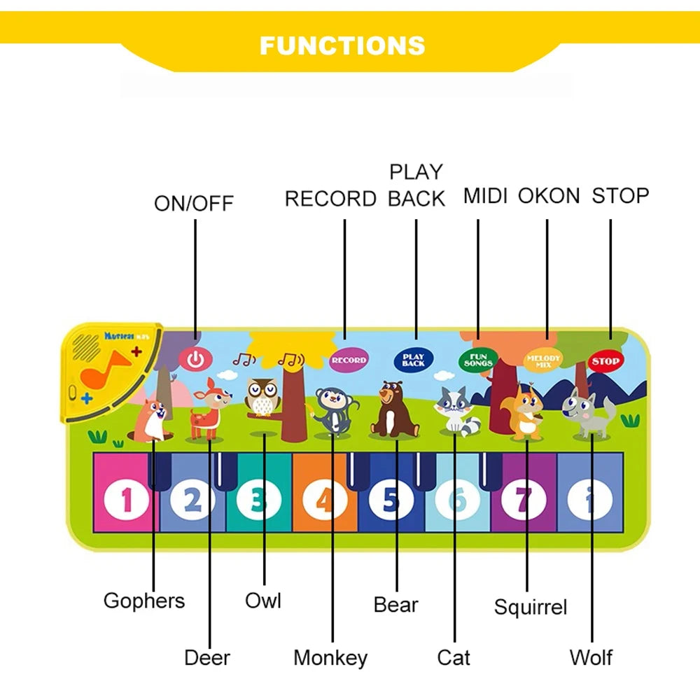 Kids Piano Floor Keyboard Dance Mat