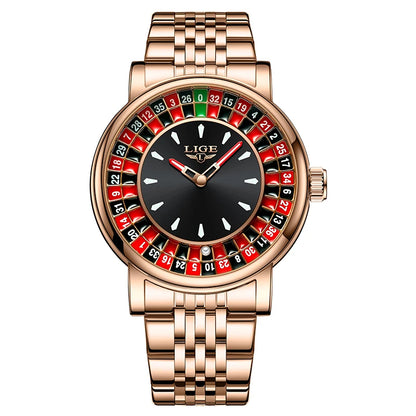 Glomexia Roulette Men Watch | Rotating Dial Waterproof