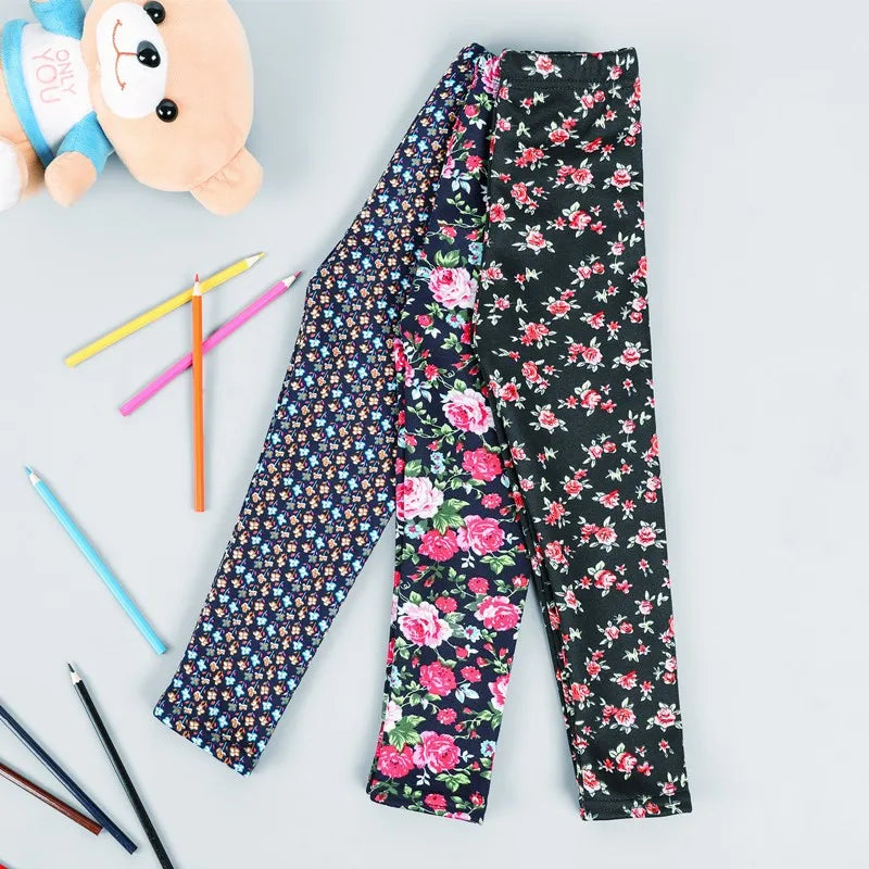 Premium Kids Winter Velvet Leggings – Thick Warm Cartoon Pants