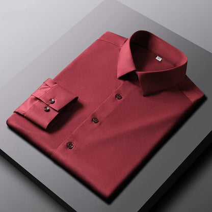 Men’s Solid Long Sleeve Non-Iron Business Shirt