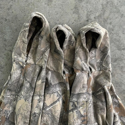 🔥 Y2K Camo Zip Up Hoodie – Oversized Streetwear Sweatshirt