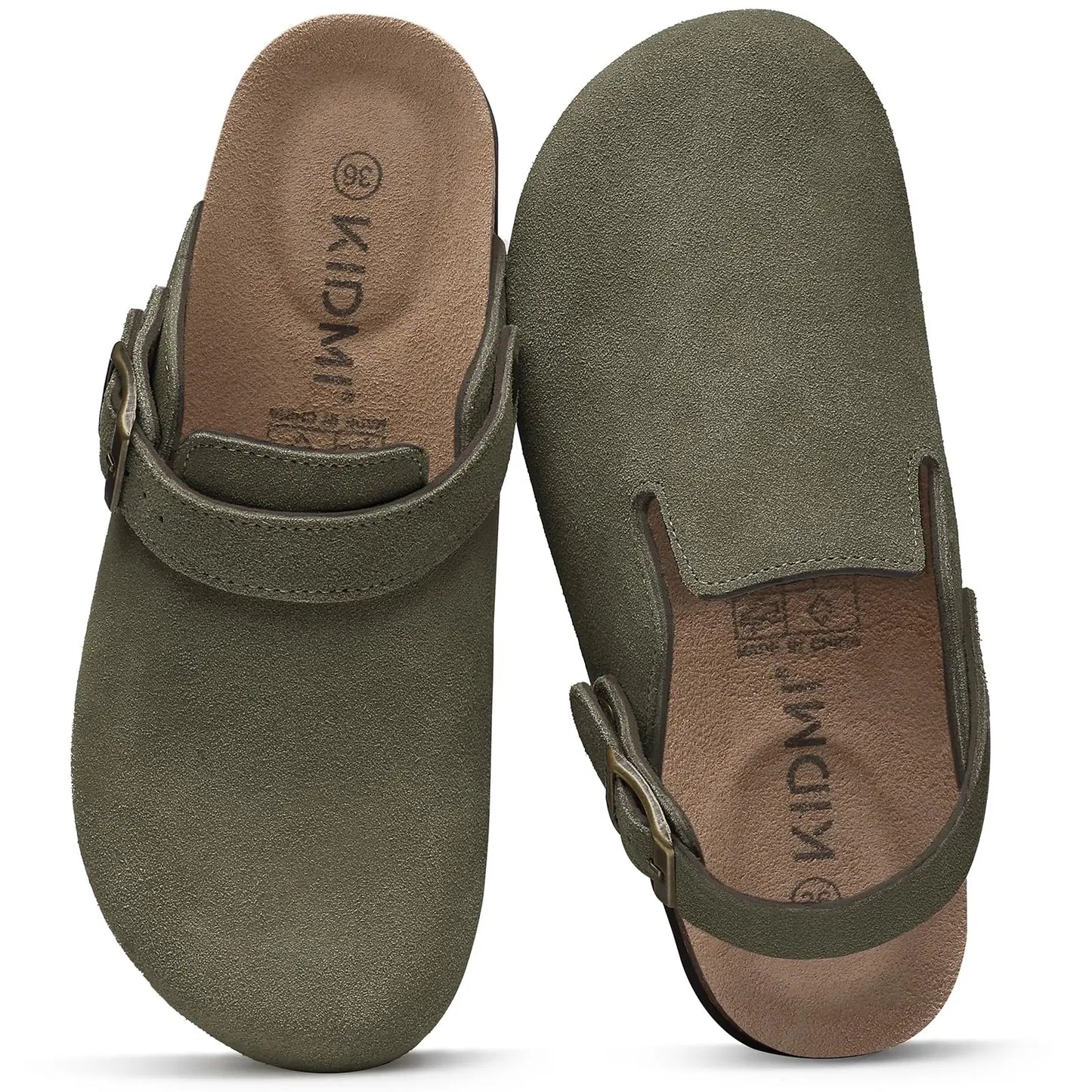 👡 Women’s Genuine Leather Cork Clogs ✨