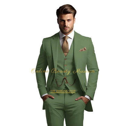 🤵 Men’s Wedding Banquet Suit – Classic Single Breasted Formal Set