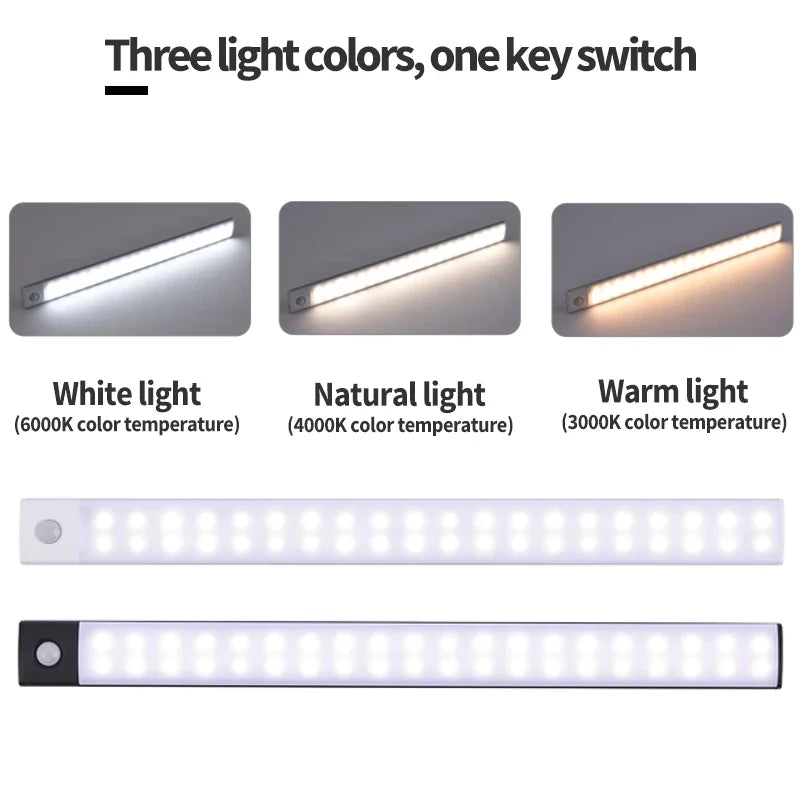 🌙💡 USB Motion Sensor Cabinet Light | Rechargeable ✨