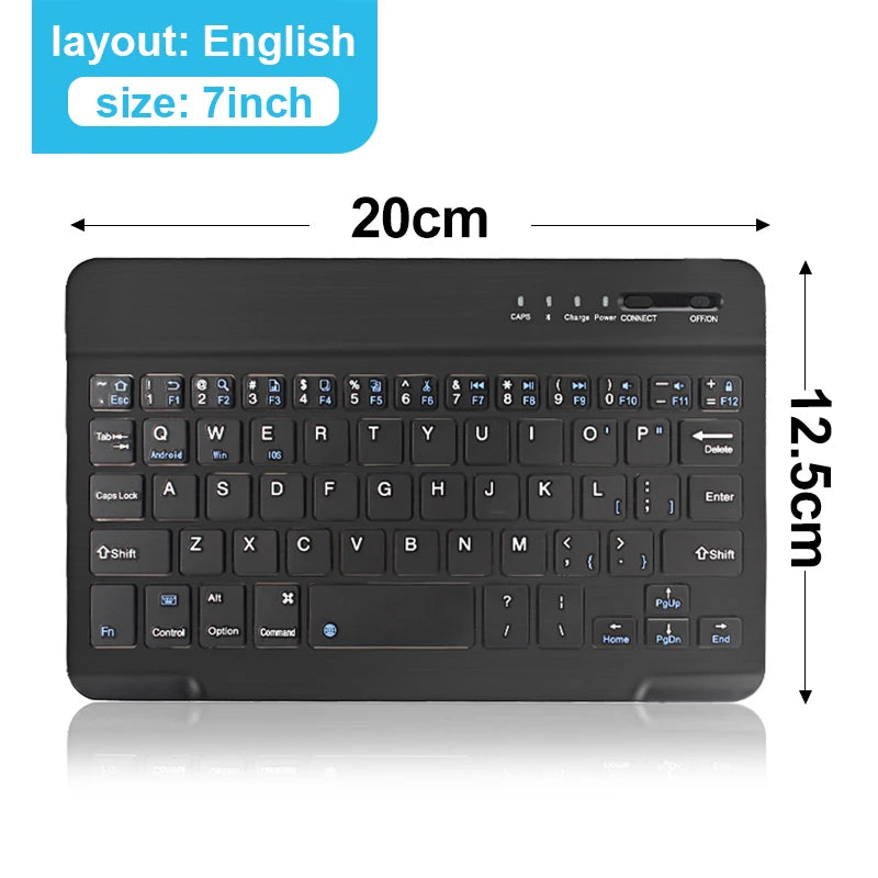 Glomexia Wireless Bluetooth Mini Keyboard – Rechargeable Multi-Device Keyboard