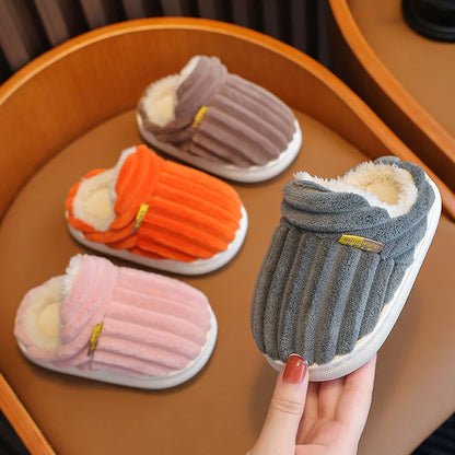 Kids Winter Cotton Slippers ❄️🧸 | Plush Non-Slip Home Wear