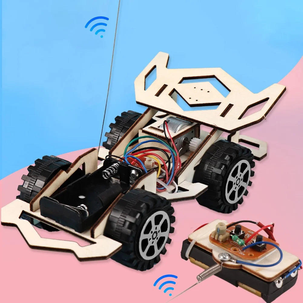 DIY Electric RC Racing Car 🚗⚡ | Kids STEM Wooden Toy