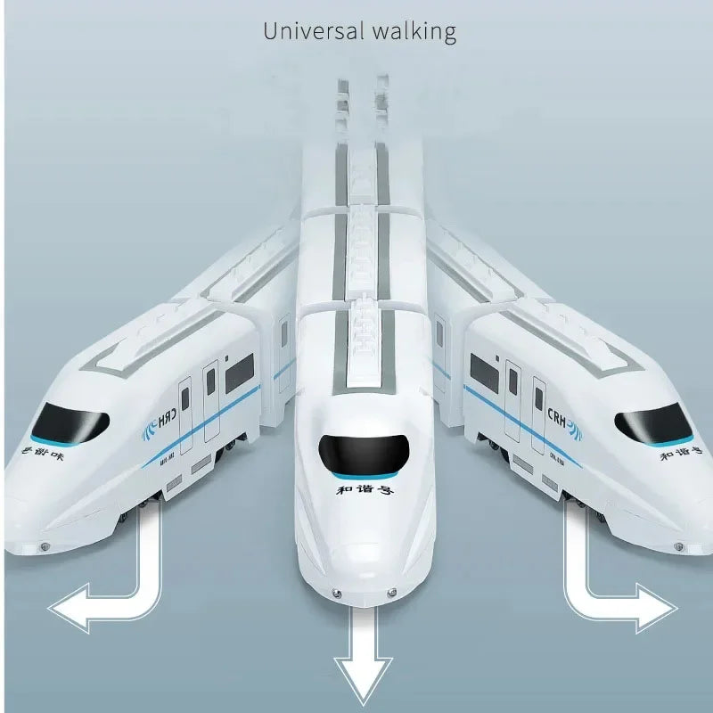 Kids DIY High-Speed Railway Train Set with Sound & Light