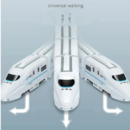 Kids DIY High-Speed Railway Train Set with Sound & Light