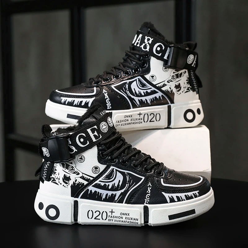 Boys High-Top Winter Sneakers 👟❄️ | Waterproof Anti-Slip