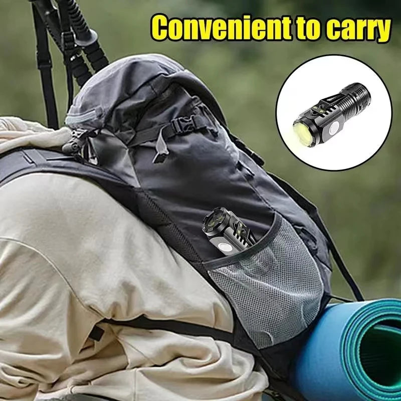 🔦 LED Strong Light Rechargeable Flashlight | Mini Multi-Functional Torch