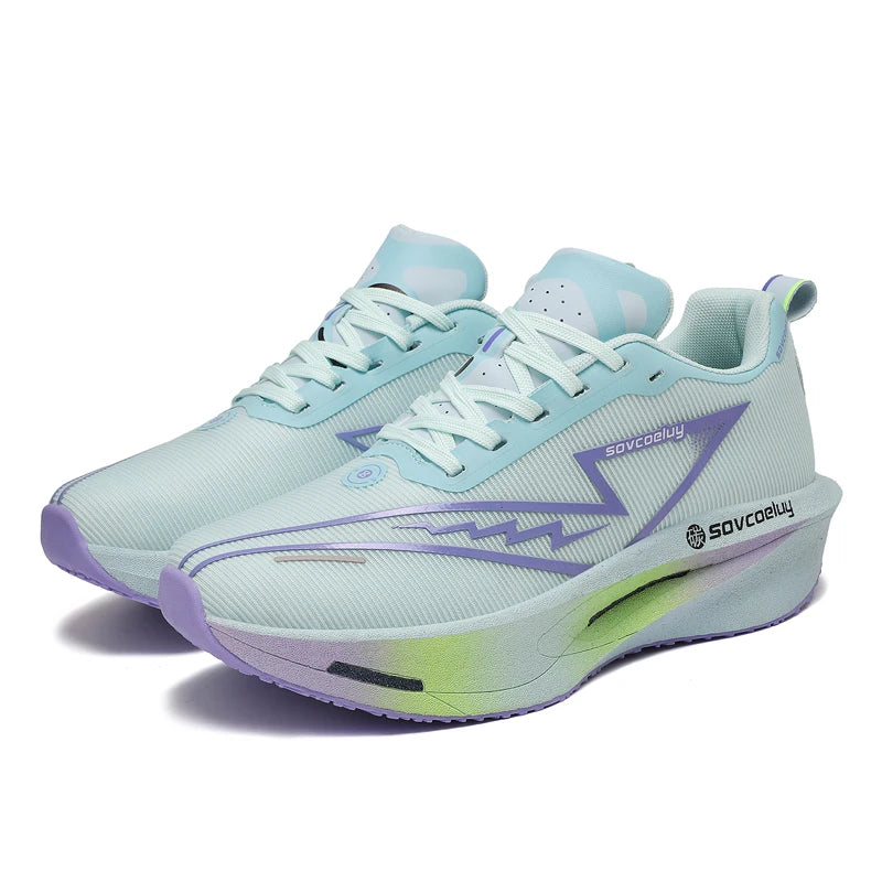 Men’s Lightweight Running Shoes | Breathable Nylon Sneakers with Carbon Plate | Non-Slip Casual Sports Shoes