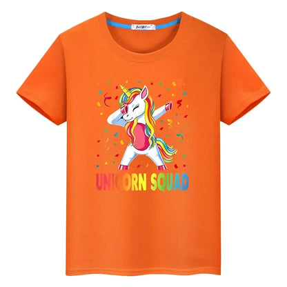 Unicorn Print Cotton Kids T-Shirt ✨
