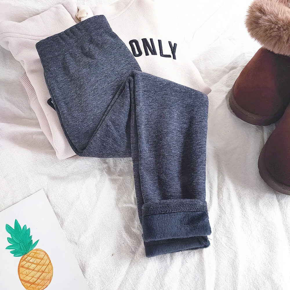Girls Fleece Dot Print Winter Leggings