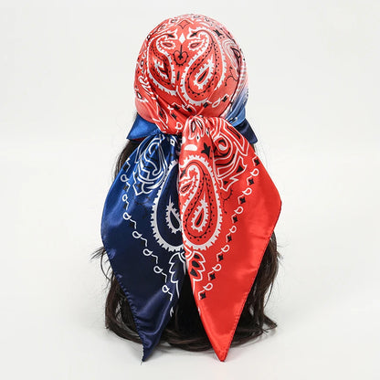 Premium 90x90 Paisley Fashion Scarf | Women Headband | GLOMEXIA