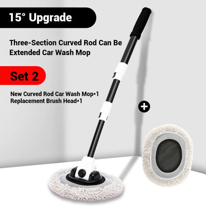 Premium Telescopic Car Wash Brush with Soft Chenille Mop