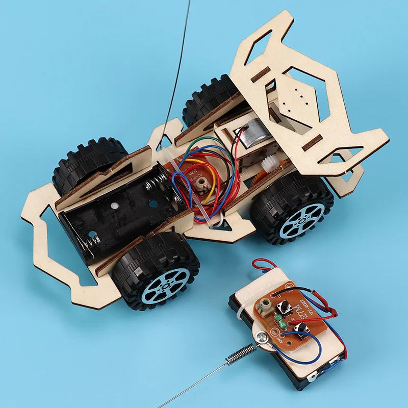 DIY Electric RC Racing Car 🚗⚡ | Kids STEM Wooden Toy