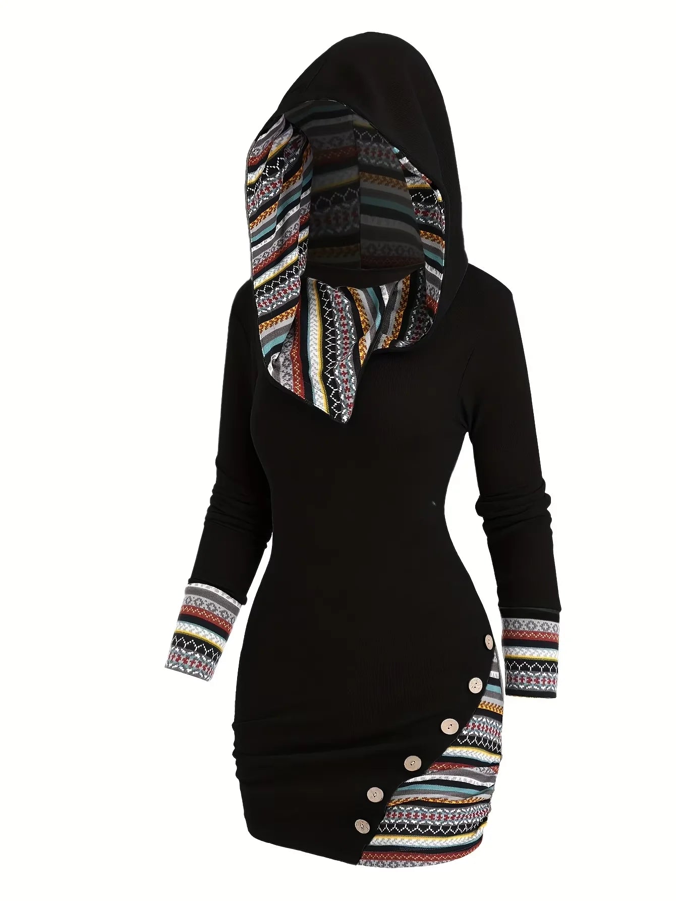 ✨ Hooded Bodycon Mini Dress