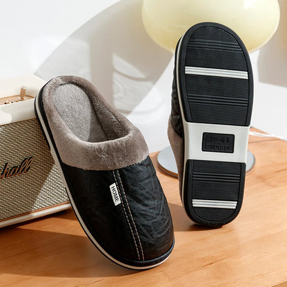 Glomexia Men Winter Plush Slippers ❄️ | Warm Bedroom Shoes