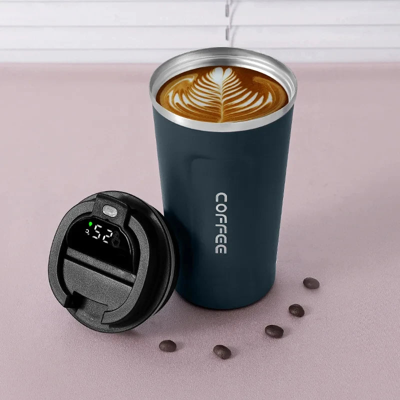 🌡️ Smart LED Temperature Thermos Cup (450ML) ☕✨