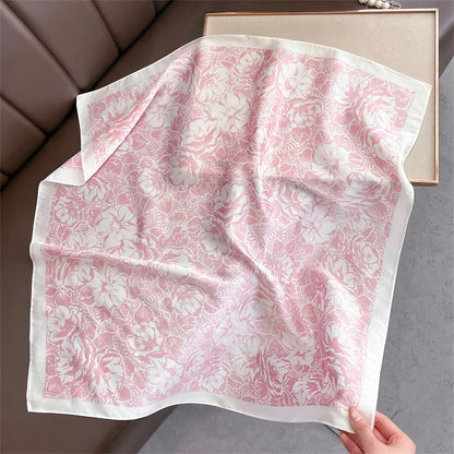 Women’s Luxury Floral Printed Silk Scarf