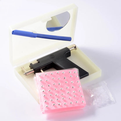 Glomexia Ear Piercing Kit (98pcs) | Professional Piercing Gun with Stainless Steel Studs