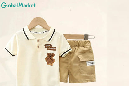 Cute Cartoon Cotton Boys Summer Set 🌞