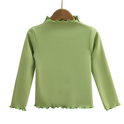 Premium Girls Black Fungus Edge Long Sleeve T-Shirt