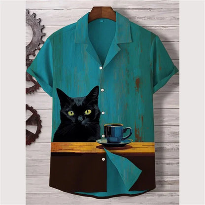 Men’s High-End Printed Street Party Shirt