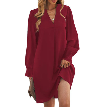 💃 Elegant V-Neck Mini Dress for Women