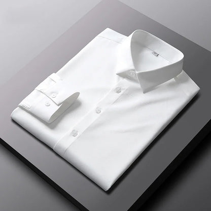 Men’s Solid Long Sleeve Non-Iron Business Shirt
